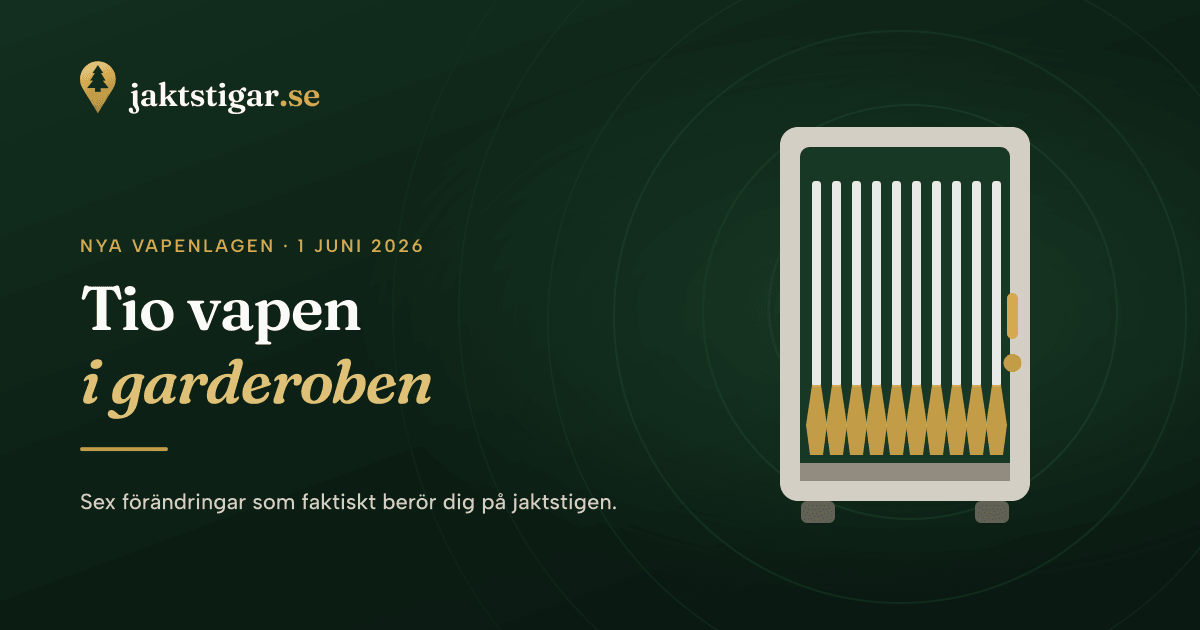 Nya vapenlagen 2026 – sex saker som berör dig på jaktstigen