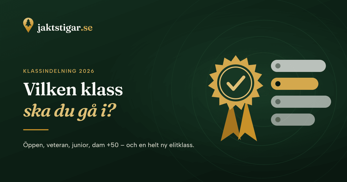 Vilken klass ska du tävla i på jaktstigen? Så fungerar klassindelningen 2026